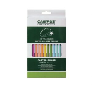 עפרון צבעוני + מחק חב 12 קמפוס